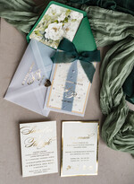 Zaproszenia ślubne z perełkami / tłoczeniem złote zaproszenia ślubne z perełkami, eleganckie zaproszenie na ślub w kalkowym etui,  złocone zaproszenie na ślub cywilny perły27