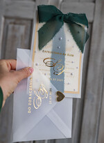 Zaproszenia ślubne z perełkami / tłoczeniem złote zaproszenia ślubne z perełkami, eleganckie zaproszenie na ślub w kalkowym etui,  złocone zaproszenie na ślub cywilny perły8