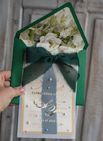 Zaproszenia ślubne z perełkami / tłoczeniem złote zaproszenia ślubne z perełkami, eleganckie zaproszenie na ślub w kalkowym etui,  złocone zaproszenie na ślub cywilny perły10