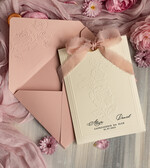 Zaproszenia ślubne z perełkami / tłoczeniem zaproszenia ślubne w kieszonce, eleganckie zaproszenia ślubne z jedwabną wstążką, tłoczone zaproszenia na ślub i wesele, tłoczone złote zaproszenie na ślub14