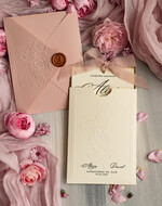 Zaproszenia ślubne z perełkami / tłoczeniem zaproszenia ślubne w kieszonce, eleganckie zaproszenia ślubne z jedwabną wstążką, tłoczone zaproszenia na ślub i wesele, tłoczone złote zaproszenie na ślub9