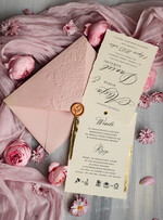 Zaproszenia ślubne z perełkami / tłoczeniem eleganckie ślubne zaproszenia, oryginalne zaproszenia ślubne, tłoczone zaproszenia ślubne z płatkami złota , zaproszenia na ślub z tłoczonymi kwiatami1