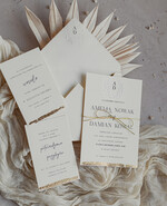 Zaproszenia ślubne z perełkami / tłoczeniem zaproszenia ślubne z tłoczeniem, minimalistyczne zaproszenie na ślub złocone, suchy przetłok złocone zaproszenie na ślub cywilny perły16