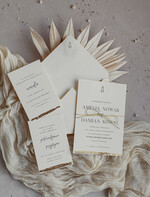 Zaproszenia ślubne z perełkami / tłoczeniem zaproszenia ślubne z tłoczeniem, minimalistyczne zaproszenie na ślub złocone, suchy przetłok złocone zaproszenie na ślub cywilny perły17