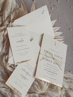 Zaproszenia ślubne z perełkami / tłoczeniem zaproszenia ślubne z tłoczeniem, minimalistyczne zaproszenie na ślub złocone, suchy przetłok złocone zaproszenie na ślub cywilny perły18