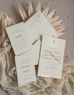 Zaproszenia ślubne z perełkami / tłoczeniem zaproszenia ślubne z tłoczeniem, minimalistyczne zaproszenie na ślub złocone, suchy przetłok złocone zaproszenie na ślub cywilny perły9