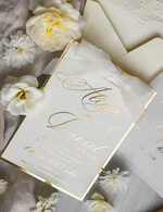 Zaproszenia ślubne z perełkami / tłoczeniem zaproszenia ślubne w kieszonce, eleganckie zaproszenia ślubne z jedwabną wstążką, tłoczone zaproszenia na ślub i wesele, tłoczone złote zaproszenie na ślub9