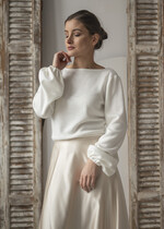 Panna Młoda Bolerka bolerka, narzutki, sweterki ślubne bolerko dla Panny Młodej, sweterkowe bolerko do sukni ślubnej, bolerko z dzianiny w kolorze ecru, ślubne bolerko sweterek9