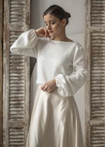 Panna Młoda Bolerka bolerka, narzutki, sweterki ślubne bolerko dla Panny Młodej, sweterkowe bolerko do sukni ślubnej, bolerko z dzianiny w kolorze ecru, ślubne bolerko sweterek6