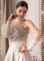 Panna Młoda Bolerka bolerka, narzutki, sweterki delikatne bolerko z tiulu, bolerko na letni ślub, bolerko ślubne z koralikami, delikatna narzutka na suknię ślubną, bolerko do sukni ślubnej, 0