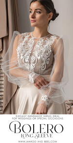 Panna Młoda Bolerka bolerka, narzutki, sweterki koronkowe bolerko ślubne, koronkowe bolerko do sukni ślubnej, delikatne bolerko ślubne, koronkowa narzutka ślubne 9