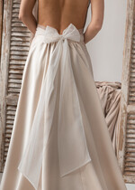 Panna Młoda Bolerka bolerka, narzutki, sweterki kokarda do sukni ślubnej, kokarda z tiulu do sukni slubnej, ozdobna kokarda przewiązywana w pasie do sukni ślubnej 0