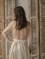 Panna Młoda Bolerka bolerka, narzutki, sweterki perełkowe bolerko na letni ślub, bolerko z perełkami dla Panny Młodej, bolerko do sukni ślubnej w kolorze ecru, narzutka z perełkami do sukni ślubnej4