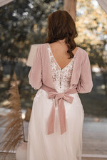 Panna Młoda Bolerka bolerka, narzutki, sweterki Welurowe Miekkie Bolerko Ślubne, Sweterek ślubny Odkryte Plecy, Narzutka Ślubna welurowa miękka 1