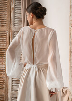 Panna Młoda Bolerka bolerka, narzutki, sweterki szyfonowe bolerko ślubne, narzutka ślubna z szyfonu, bolerko do sukni ślubnej, bolerko ecru z szyfonu10