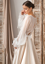 Panna Młoda Bolerka bolerka, narzutki, sweterki szyfonowe bolerko ślubne, narzutka ślubna z szyfonu, bolerko do sukni ślubnej, bolerko ecru z szyfonu12