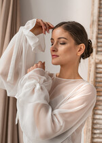 Panna Młoda Bolerka bolerka, narzutki, sweterki szyfonowe bolerko ślubne, narzutka ślubna z szyfonu, bolerko do sukni ślubnej, bolerko ecru z szyfonu18