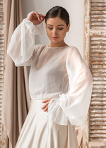 Panna Młoda Bolerka bolerka, narzutki, sweterki szyfonowe bolerko ślubne, narzutka ślubna z szyfonu, bolerko do sukni ślubnej, bolerko ecru z szyfonu19