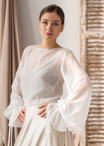 Panna Młoda Bolerka bolerka, narzutki, sweterki szyfonowe bolerko ślubne, narzutka ślubna z szyfonu, bolerko do sukni ślubnej, bolerko ecru z szyfonu20