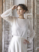 Panna Młoda Bolerka bolerka, narzutki, sweterki Bolerko z odkrytymi plecami, eleganckie bolerko ślubne, bolerko do sukni ślubnej, delikatne bolerko ślubne, letnia narzutka ślubne 3