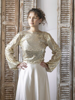 Panna Młoda Bolerka bolerka, narzutki, sweterki Bolerko z odkrytymi plecami, eleganckie bolerko ślubne, bolerko do sukni ślubnej, delikatne bolerko ślubne, letnia narzutka ślubne 1