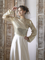 Panna Młoda Bolerka bolerka, narzutki, sweterki Bolerko z odkrytymi plecami, eleganckie bolerko ślubne, bolerko do sukni ślubnej, delikatne bolerko ślubne, letnia narzutka ślubne 2