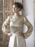 Panna Młoda Bolerka bolerka, narzutki, sweterki Bolerko z odkrytymi plecami, eleganckie bolerko ślubne, bolerko do sukni ślubnej, delikatne bolerko ślubne, letnia narzutka ślubne 4