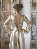 Panna Młoda Bolerka bolerka, narzutki, sweterki Bolerko z odkrytymi plecami, eleganckie bolerko ślubne, bolerko do sukni ślubnej, delikatne bolerko ślubne, letnia narzutka ślubne 5