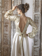 Panna Młoda Bolerka bolerka, narzutki, sweterki Bolerko z odkrytymi plecami, eleganckie bolerko ślubne, bolerko do sukni ślubnej, delikatne bolerko ślubne, letnia narzutka ślubne 6