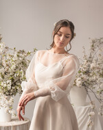 Panna Młoda Bolerka bolerka, narzutki, sweterki Boleko slubne boho, Bluzeczka slubna organzowa Odkryte Plecy, Okrycie ślubne mgiełka , Narzutka na suknię ślubną,6