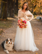 Panna Młoda Bolerka bolerka, narzutki, sweterki Welurowe Miekkie Bolerko Ślubne, Etola na jesienny ślub, Narzutka do sukni ślubnej z weluru, bolerko ślubne z weluru2