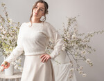 Panna Młoda Bolerka bolerka, narzutki, sweterki Boleko slubne boho, Bluzeczka slubna ala alpaka, Okrycie ślubne wiosenne sweterek , Narzutka na suknię ślubną, bolerko do sukienki slubnej odkryte plecy3