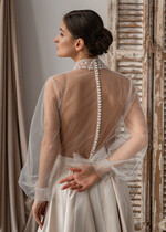 Panna Młoda Bolerka bolerka, narzutki, sweterki bolerko na letni ślub, bolerko ślubne z koralikami, delikatna narzutka na suknię ślubną, bolerko do sukni ślubnej, 1