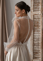 Panna Młoda Bolerka bolerka, narzutki, sweterki bolerko na letni ślub, bolerko ślubne z koralikami, delikatna narzutka na suknię ślubną, bolerko do sukni ślubnej, 2