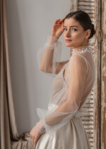 Panna Młoda Bolerka bolerka, narzutki, sweterki bolerko na letni ślub, bolerko ślubne z koralikami, delikatna narzutka na suknię ślubną, bolerko do sukni ślubnej, 3