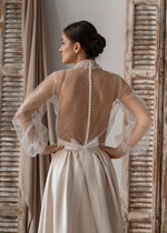 Panna Młoda Bolerka bolerka, narzutki, sweterki bolerko na letni ślub, bolerko ślubne z koralikami, delikatna narzutka na suknię ślubną, bolerko do sukni ślubnej, 5