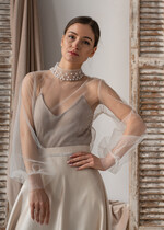 Panna Młoda Bolerka bolerka, narzutki, sweterki bolerko na letni ślub, bolerko ślubne z koralikami, delikatna narzutka na suknię ślubną, bolerko do sukni ślubnej, 0