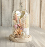 Prezenty, Podziękowania dla Rodziców Kompozycje Kwiatowe / Flowerboxy Podziękowania dla Rodziców flowerbox z suszonych kwiatów, Wieczna róża Podziękowanie od Młodej Pary kwiaty w szklanej kopule, pomysł na prezent dla Rodziców lub Mamy4