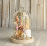 Prezenty, Podziękowania dla Rodziców Kompozycje Kwiatowe / Flowerboxy Podziękowania dla Rodziców flowerbox z suszonych kwiatów, Wieczna róża Podziękowanie od Młodej Pary kwiaty w szklanej kopule, pomysł na prezent dla Rodziców lub Mamy6