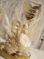 Prezenty, Podziękowania dla Rodziców Kompozycje Kwiatowe / Flowerboxy ślubne podziekowania dla rodzicow prezent dla mamy i taty na wesele kwiaty w kopule kompozycja z kwiatów suszonych pomysł na prezent dla rodziców, wieczne róże18