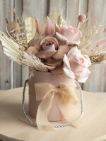 Prezenty, Podziękowania dla Rodziców Kompozycje Kwiatowe / Flowerboxy prezent dla rodziców, prezent dla mamy i taty na wesele, kompozycja z kwiatów suszonych pomysł na prezent dla rodziców, wieczne róże, flower box dla rodziców1