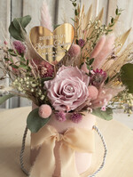 Prezenty, Podziękowania dla Rodziców Kompozycje Kwiatowe / Flowerboxy podziekowania dla rodzicow prezent dla mamy i taty na wesele, kompozycja z kwiatów suszonych pomysł na prezent dla rodziców, wieczne róże, flower box dla rodziców3