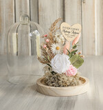 Prezenty, Podziękowania dla Rodziców Kompozycje Kwiatowe / Flowerboxy Podziękowania dla Rodziców flowerbox z suszonych kwiatów, Wieczna róża Podziękowanie od Młodej Pary kwiaty w szklanej kopule, pomysł na prezent dla Rodziców lub Mamy4