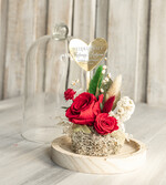 Prezenty, Podziękowania dla Rodziców Kompozycje Kwiatowe / Flowerboxy Podziękowania dla Rodziców flowerbox z suszonych kwiatów, Wieczna róża Podziękowanie od Młodej Pary kwiaty w szklanej kopule, pomysł na prezent dla Rodziców lub Mamy5