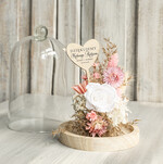 Prezenty, Podziękowania dla Rodziców Kompozycje Kwiatowe / Flowerboxy Podziękowania dla Rodziców flowerbox z suszonych kwiatów, Wieczna róża Podziękowanie od Młodej Pary kwiaty w szklanej kopule, pomysł na prezent dla Rodziców lub Mamy4