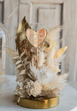 Prezenty, Podziękowania dla Rodziców Kompozycje Kwiatowe / Flowerboxy podziękowanie dla Rodziców na weselu, kwiaty dla Rodziców na prezent, suszone kwiaty w szkle, biała wieczna róża, prezent dla Rodziców kwiaty w szklanej kopule9