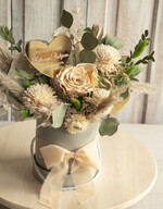 Prezenty, Podziękowania dla Rodziców Kompozycje Kwiatowe / Flowerboxy podziekowania dla rodzicow prezent dla mamy i taty na wesele, kompozycja z kwiatów suszonych pomysł na prezent dla rodziców, wieczne róże, flower box dla rodziców4