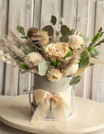 Prezenty, Podziękowania dla Rodziców Kompozycje Kwiatowe / Flowerboxy podziekowania dla rodzicow prezent dla mamy i taty na wesele, kompozycja z kwiatów suszonych pomysł na prezent dla rodziców, wieczne róże, flower box dla rodziców5