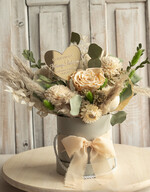 Prezenty, Podziękowania dla Rodziców Kompozycje Kwiatowe / Flowerboxy podziekowania dla rodzicow prezent dla mamy i taty na wesele, kompozycja z kwiatów suszonych pomysł na prezent dla rodziców, wieczne róże, flower box dla rodziców6