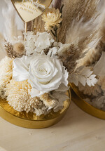 Prezenty, Podziękowania dla Rodziców Kompozycje Kwiatowe / Flowerboxy ślubne podziekowania dla rodzicow prezent dla mamy i taty na wesele kwiaty w kopule kompozycja z kwiatów suszonych pomysł na prezent dla rodziców, wieczne róże18